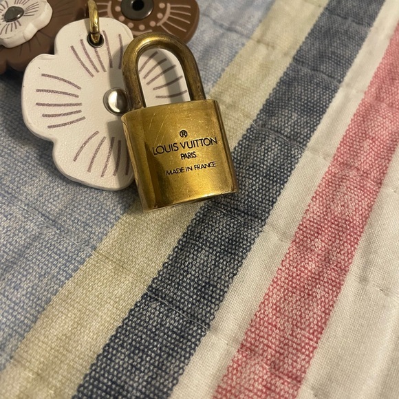 Authentic Louis Vuitton Lock w/ Unbranded Keychain or Bag Charm *No Key for Lock - Picture 2 of 4